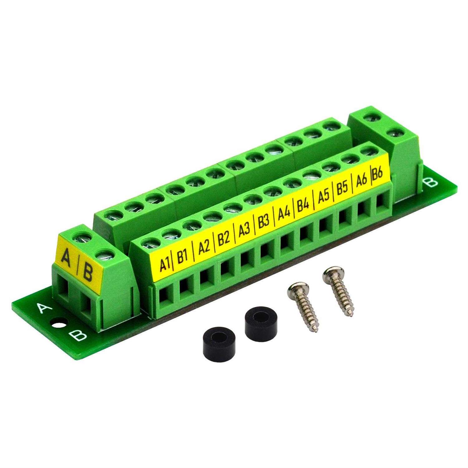 OONO 16 Amp 2×12 Position Terminal Block Distribution Module for AC DC - Cheap Fitting