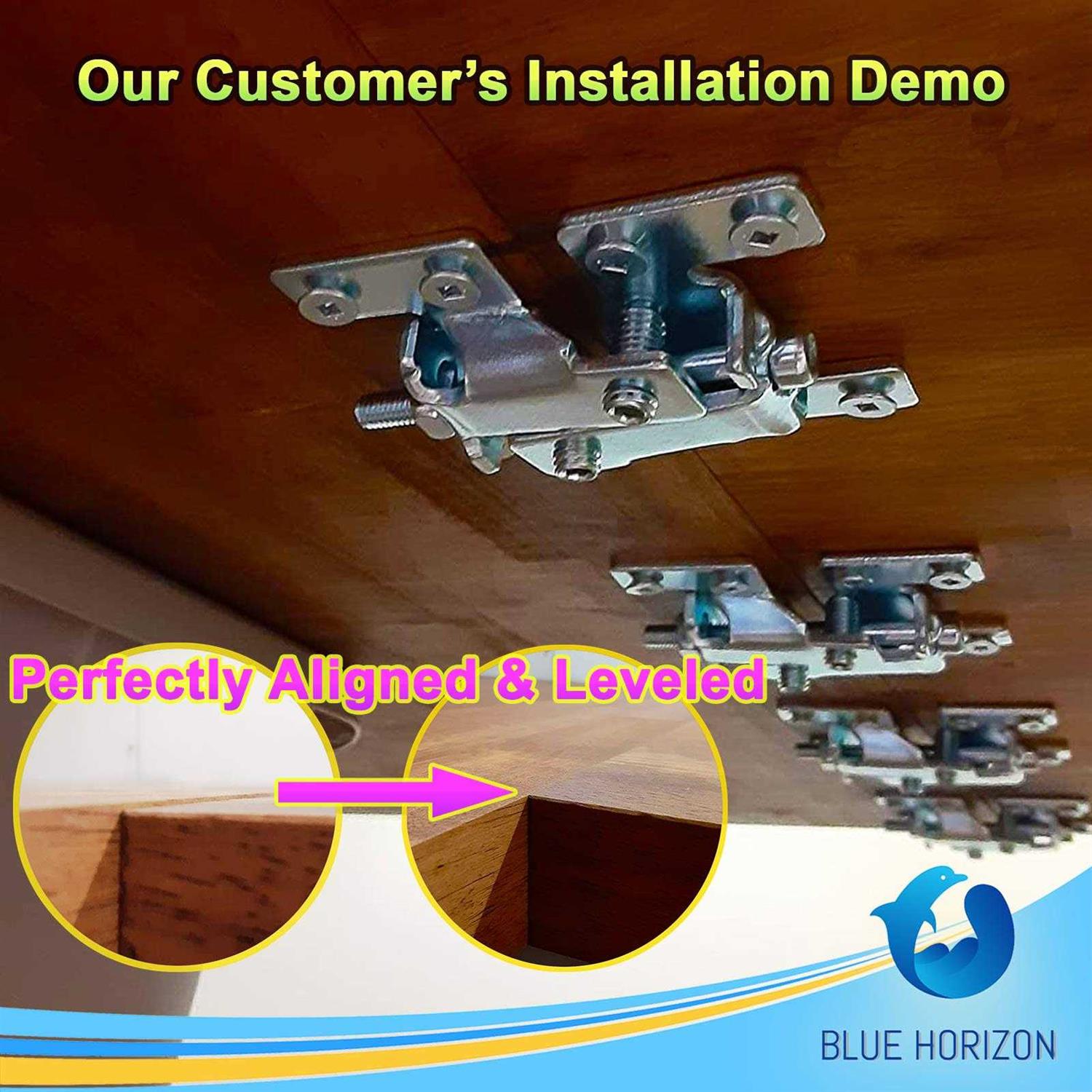 Blue Horizon Countertop Joint Fasteners Double Action 4-Pack Flip Bolt Fastener for Counter-top Table-top Connector Hardware - Cheap Fitting