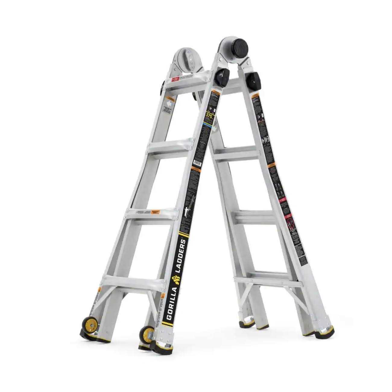 Gorilla Ladders Reach MPXW Aluminum Multi-Position Ladder with Wheels - Cheap Fitting