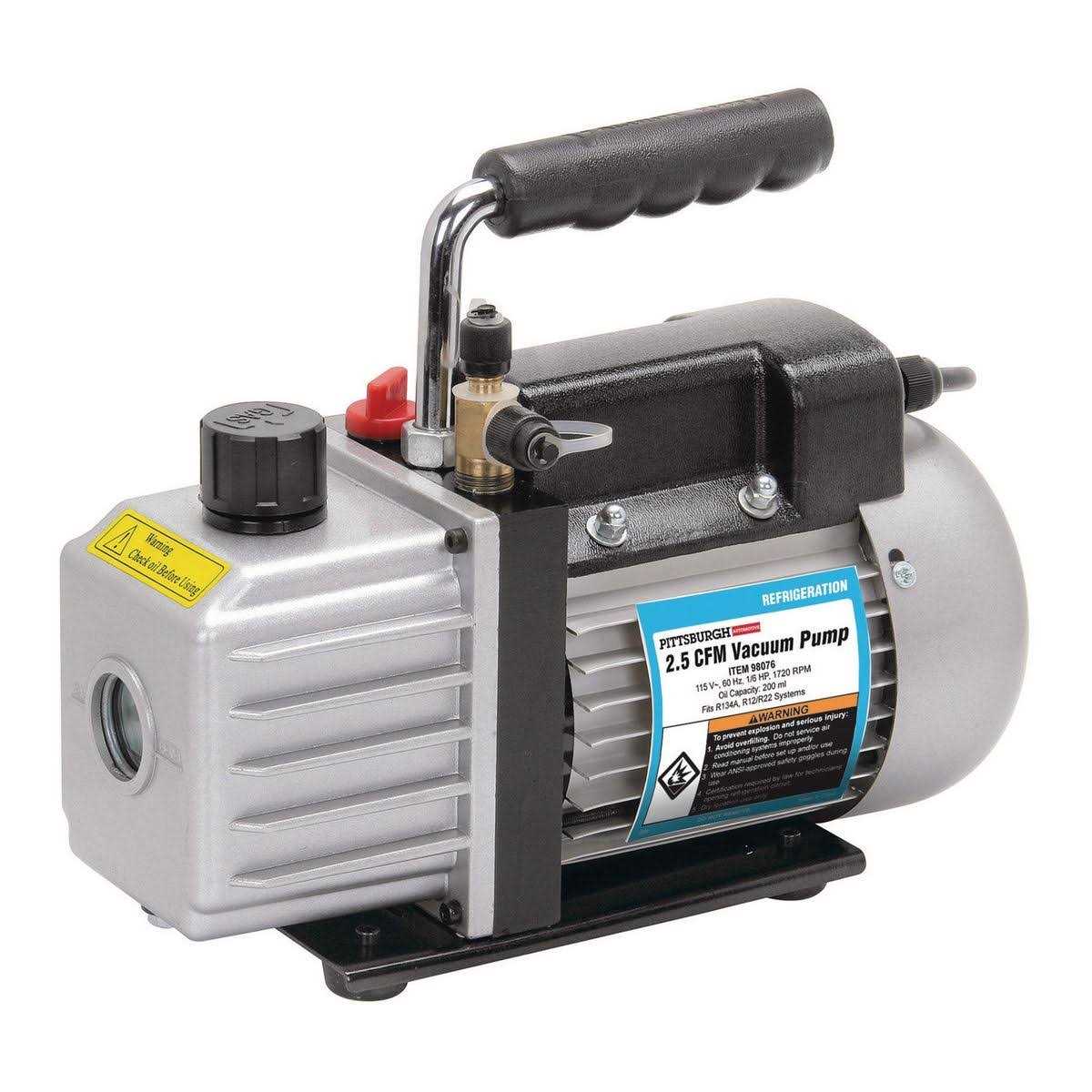 Pittsburgh Hand Tools, Jacks, & More Pittsburgh 61245 2.5 CFM Vacuum Pump - Cheap Fitting