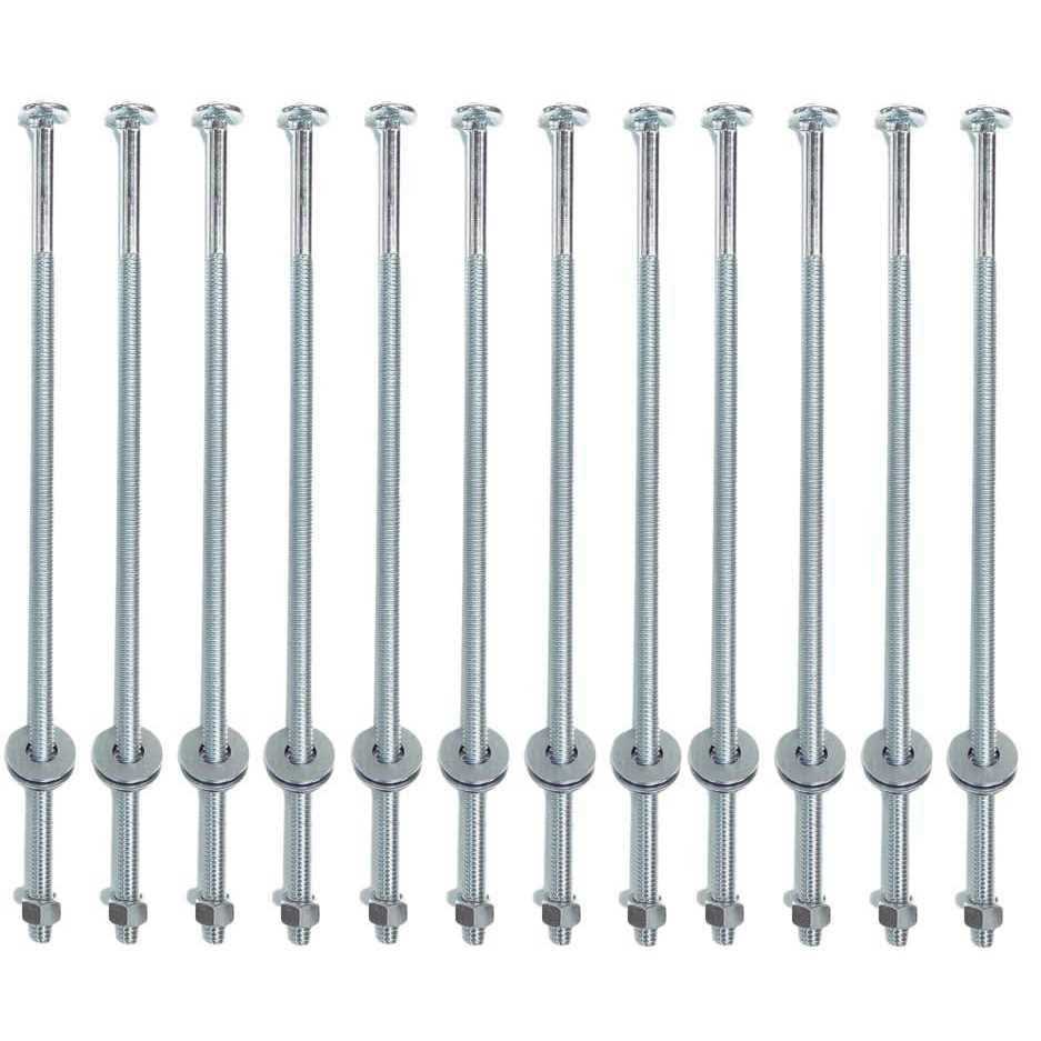 Onestock 3/8 x Threaded Steel Carriage Bolts with Nuts & Washers - Cheap Fitting