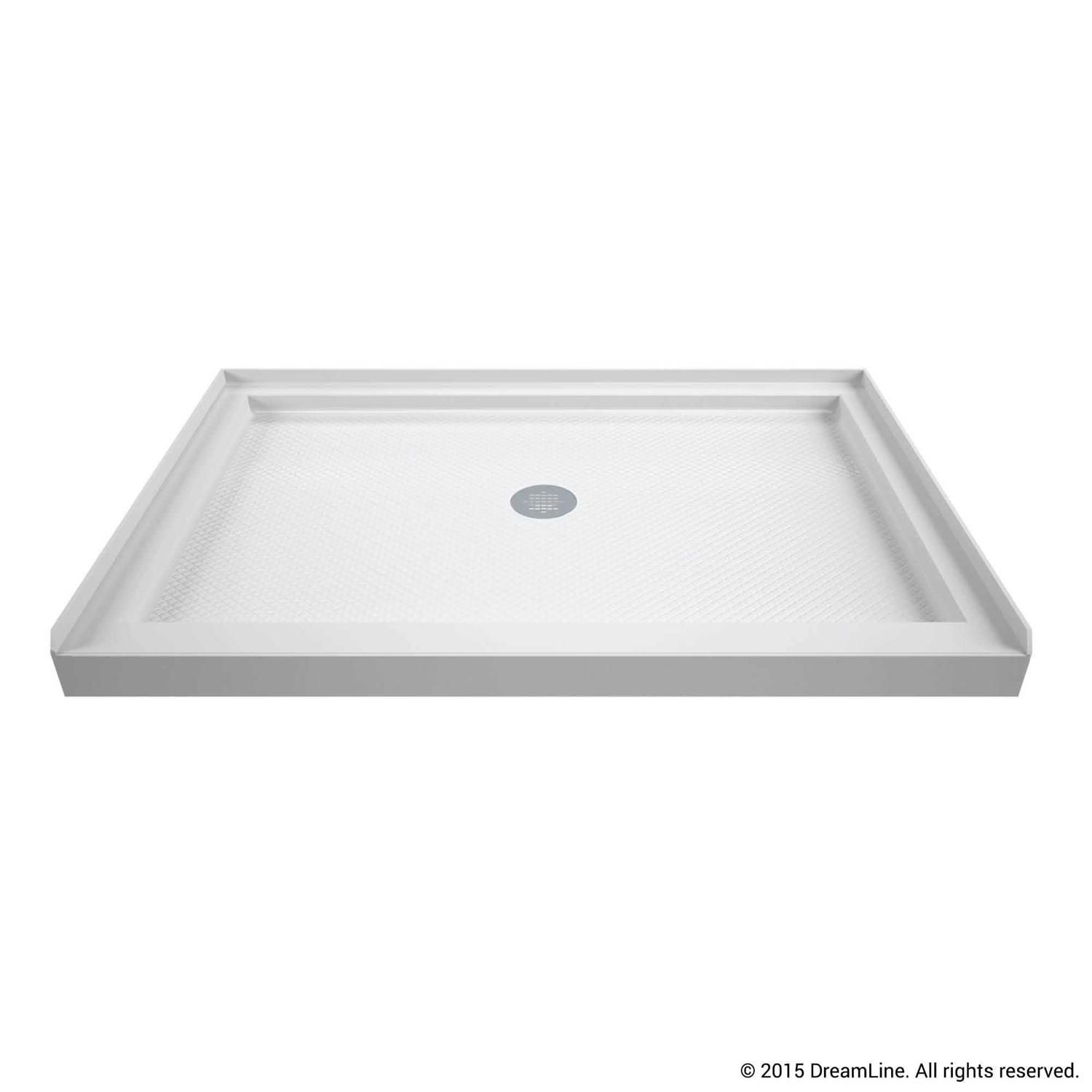 DreamLine SlimLine 36 in. D x 42 in. W x 2 3/4 in. H Center Drain Single Threshold Shower Base DLT-1136420 - Cheap Fitting