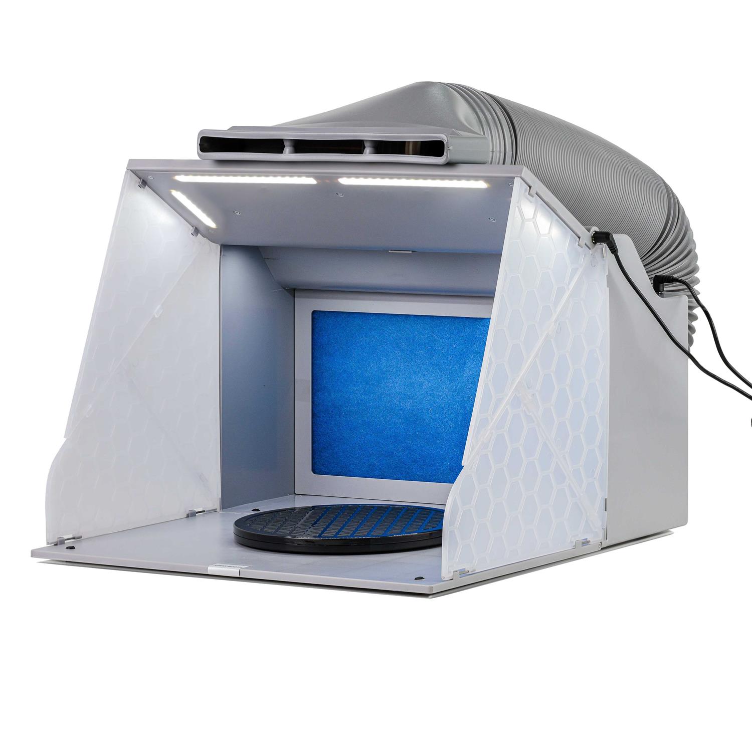 Master Airbrush Portable Hobby Airbrush Paint Spray Booth Kit with 4 LED Lights - Cheap Fitting