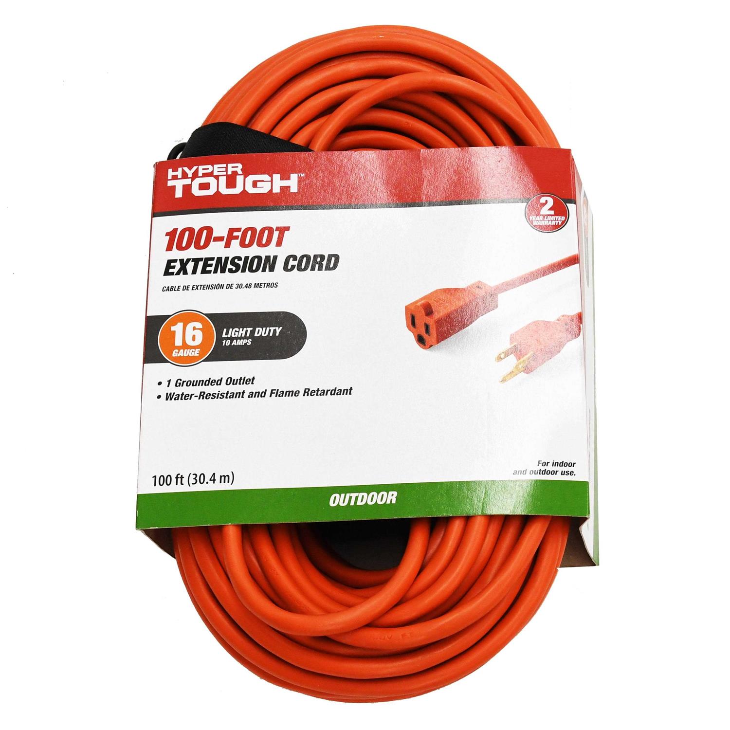 Hyper Tough 16/3 Outdoor Extension Cord - Cheap Fitting