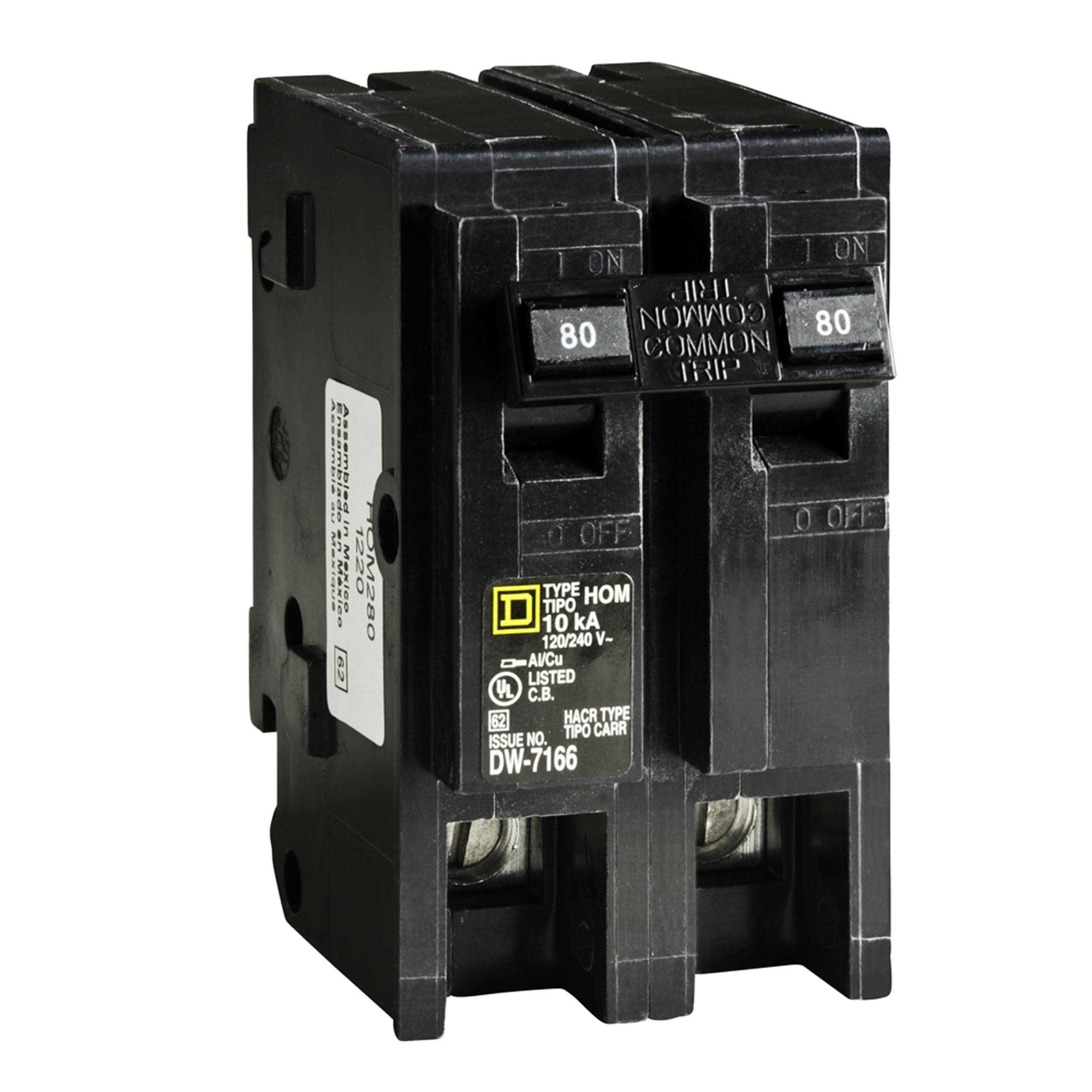Square D Homeline 80 Amp 2-Pole Circuit Breaker - Cheap Fitting