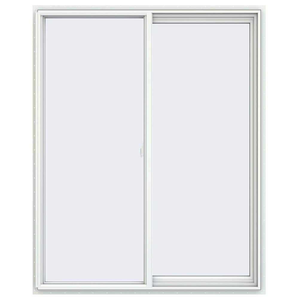 JELD-WEN 59.5 in. x 2500 Series White Vinyl Right-Handed Sliding Window with Fiberglass Mesh Screen - Cheap Fitting