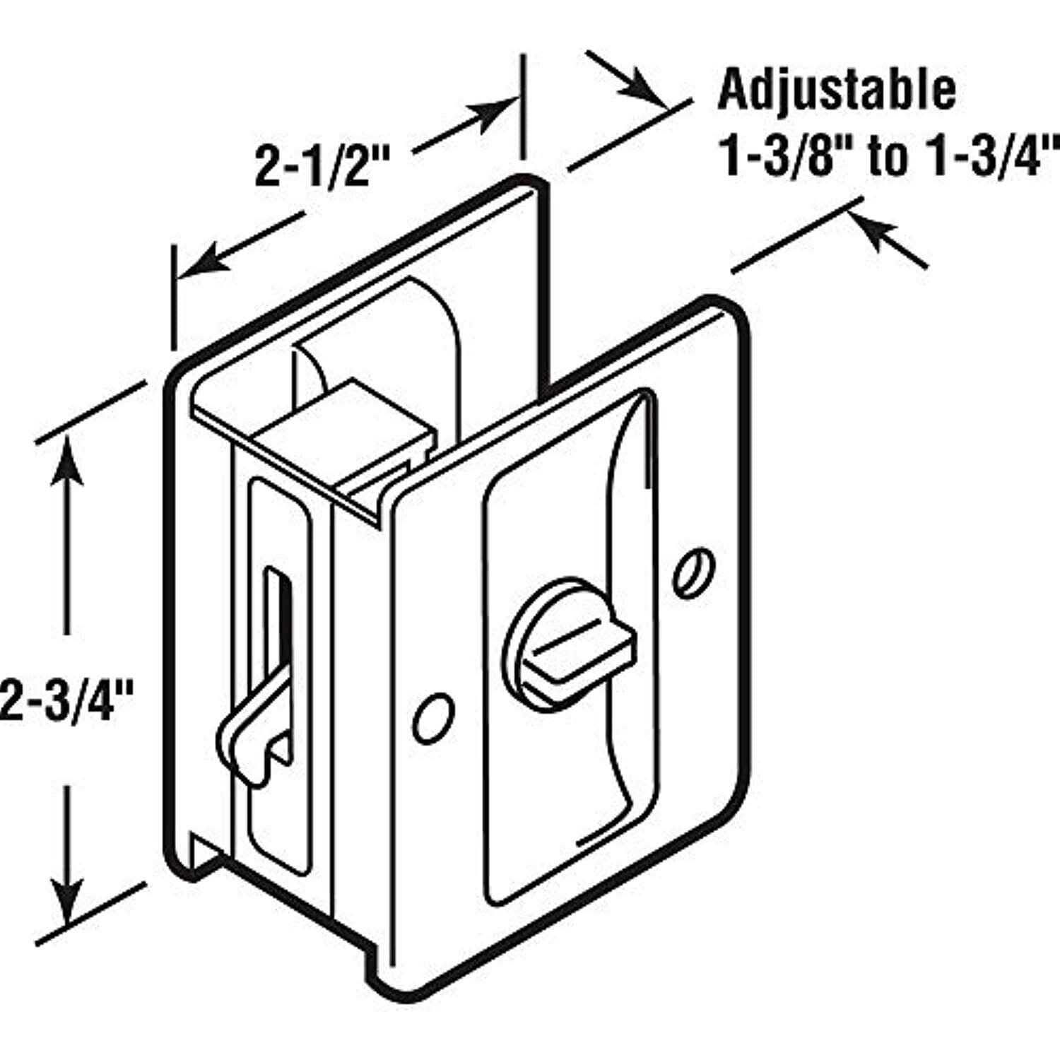Prime Line Pocket Door Privacy Lock and Pull N 7319 - Cheap Fitting