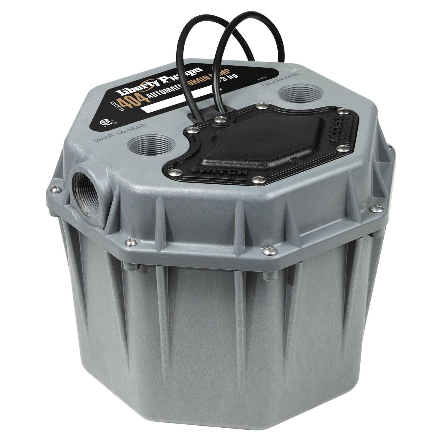 Liberty Pumps 404 1/3 HP Residential Drain Pump - Cheap Fitting