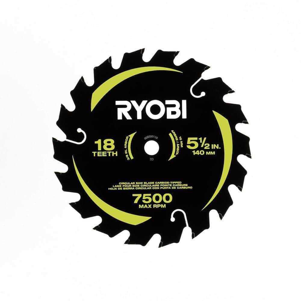 Ryobi 5-1/2 in. 18T Thin Kerf Carbide Circular Saw Blade - Cheap Fitting