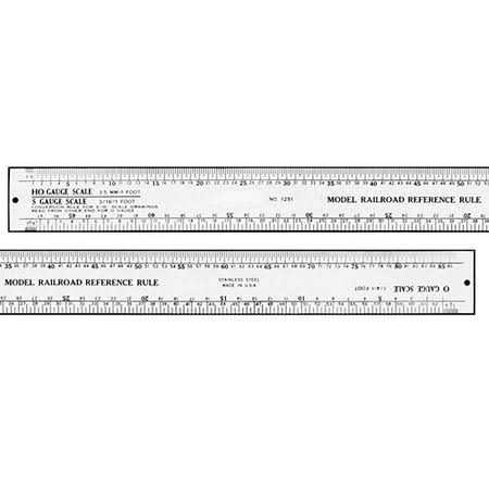 Micro-Mark 12 Inch Stainless Steel Model Railroader’s Ruler - Cheap Fitting
