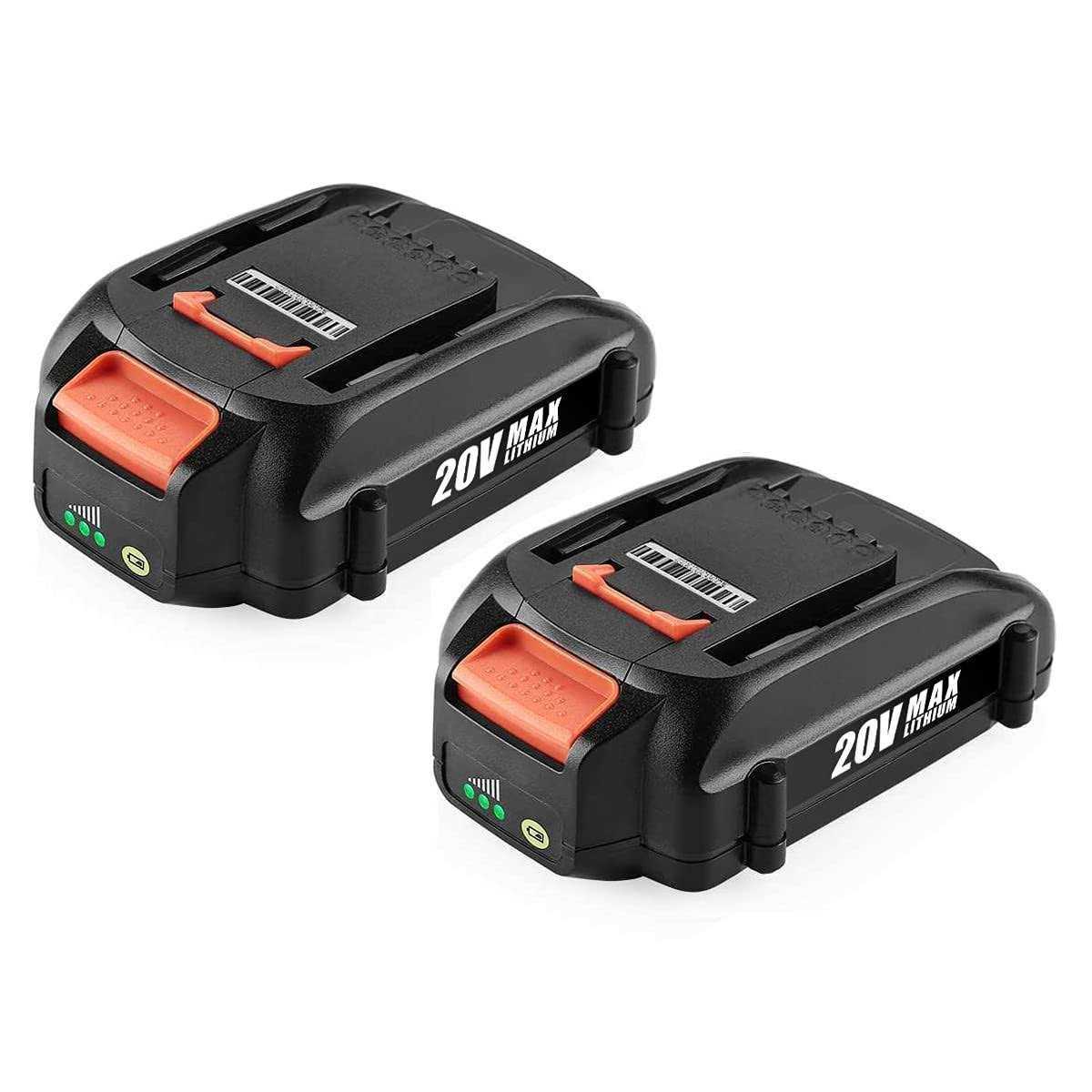 Powilling 2Pack Replacement Battery for Worx 20 Volt Battery Lithium 2.5Ah Wa3520 Wa3525 WG151s - Cheap Fitting
