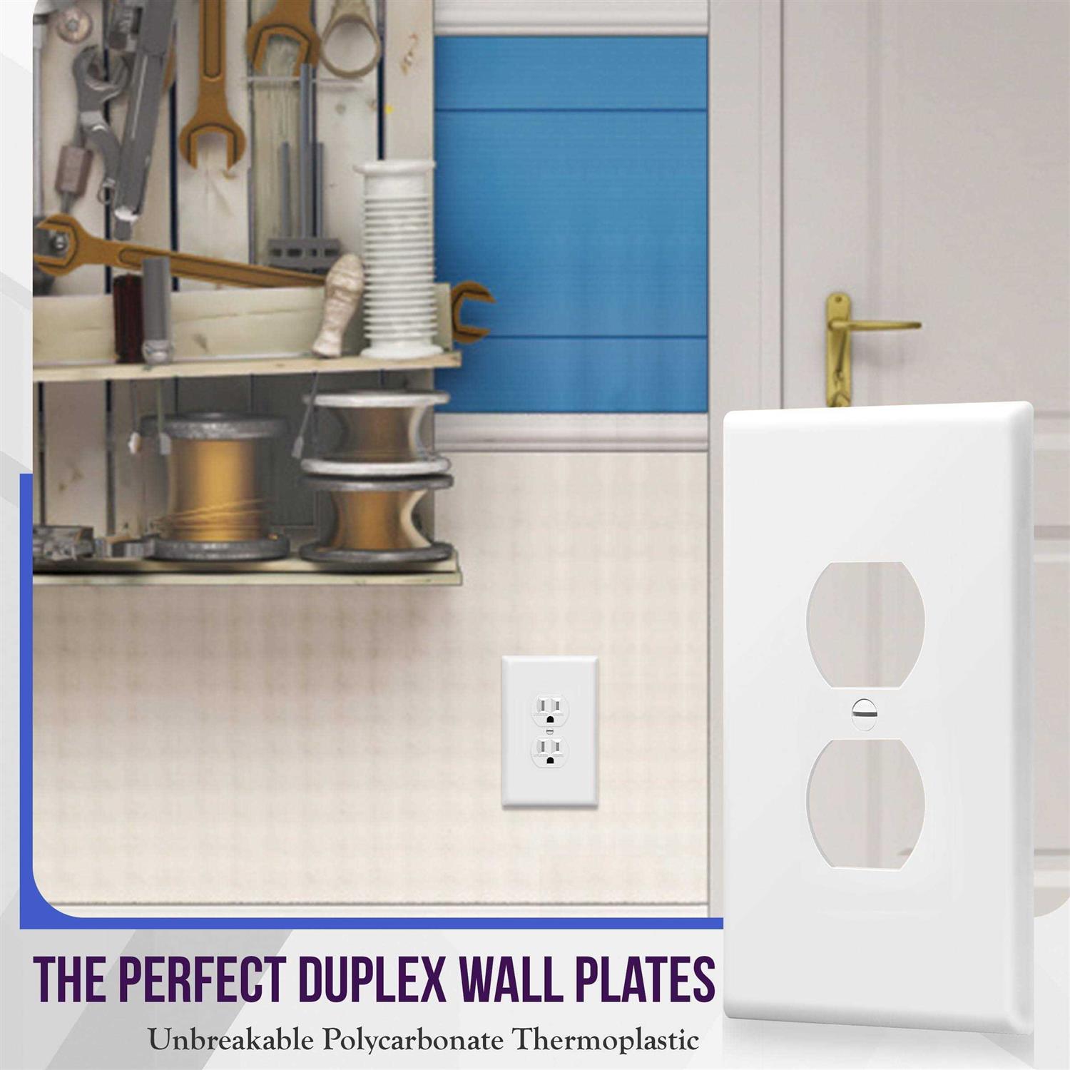 Enerlites Duplex Receptacle Outlet Wall Plate 8821O - Cheap Fitting