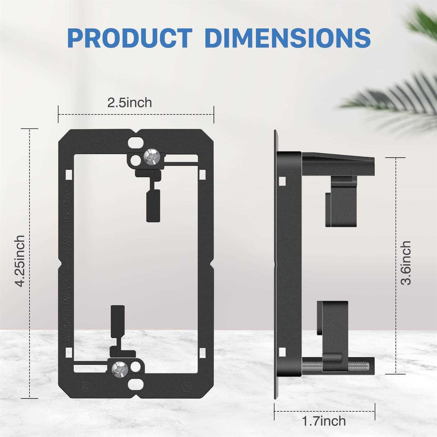 4 Pack Ethernet Wall Plate 1 Port Keystone Jack Blue Cat6 Rj45 Coupler Outlet Connector with Single Gang Low Voltage Mounting Bracket - Cheap Fitting