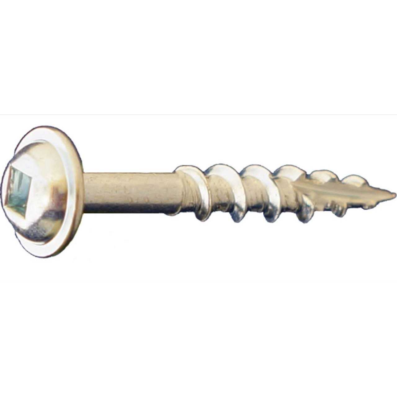 Daggerz DLRWSQ #8 x Square Round Washer Head Coarse Wood Screws Zinc FastoolNow - Cheap Fitting