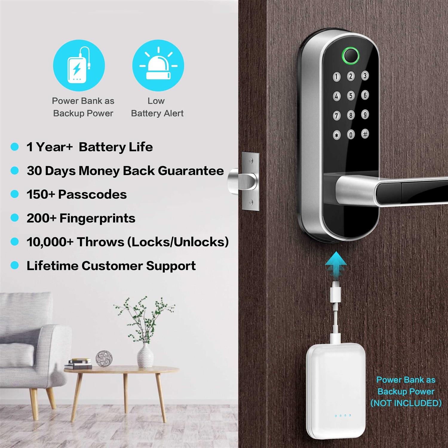 Sifely Keyless Entry Door Lock Keypad Door Lock - Cheap Fitting