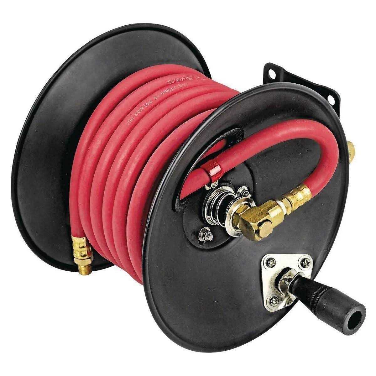 Central Pneumatic Air Hose Reel with 3/8 in. x 30 ft. Hose - Cheap Fitting