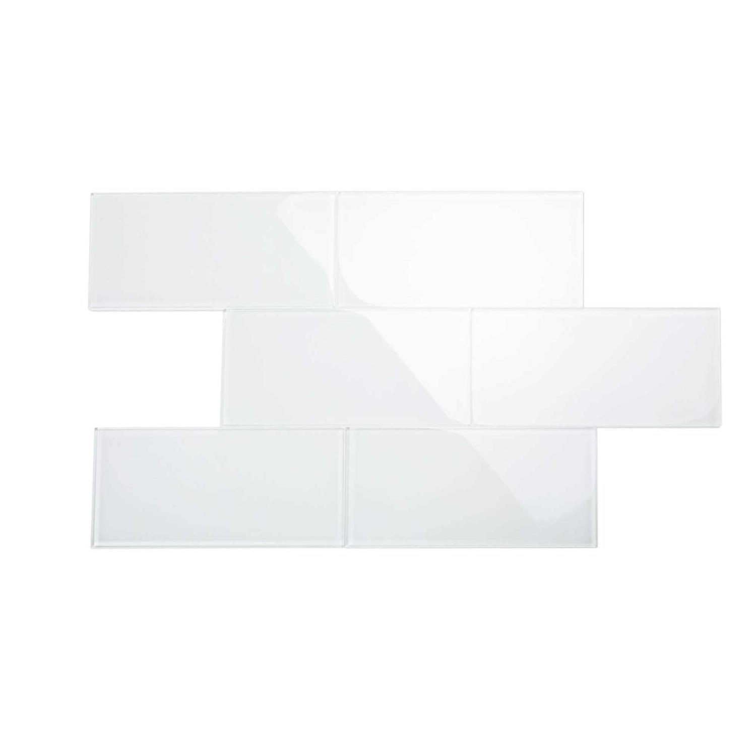 Giorbello 6 in. x 12 in. x 8mm Glass Subway Tile Sample - Cheap Fitting