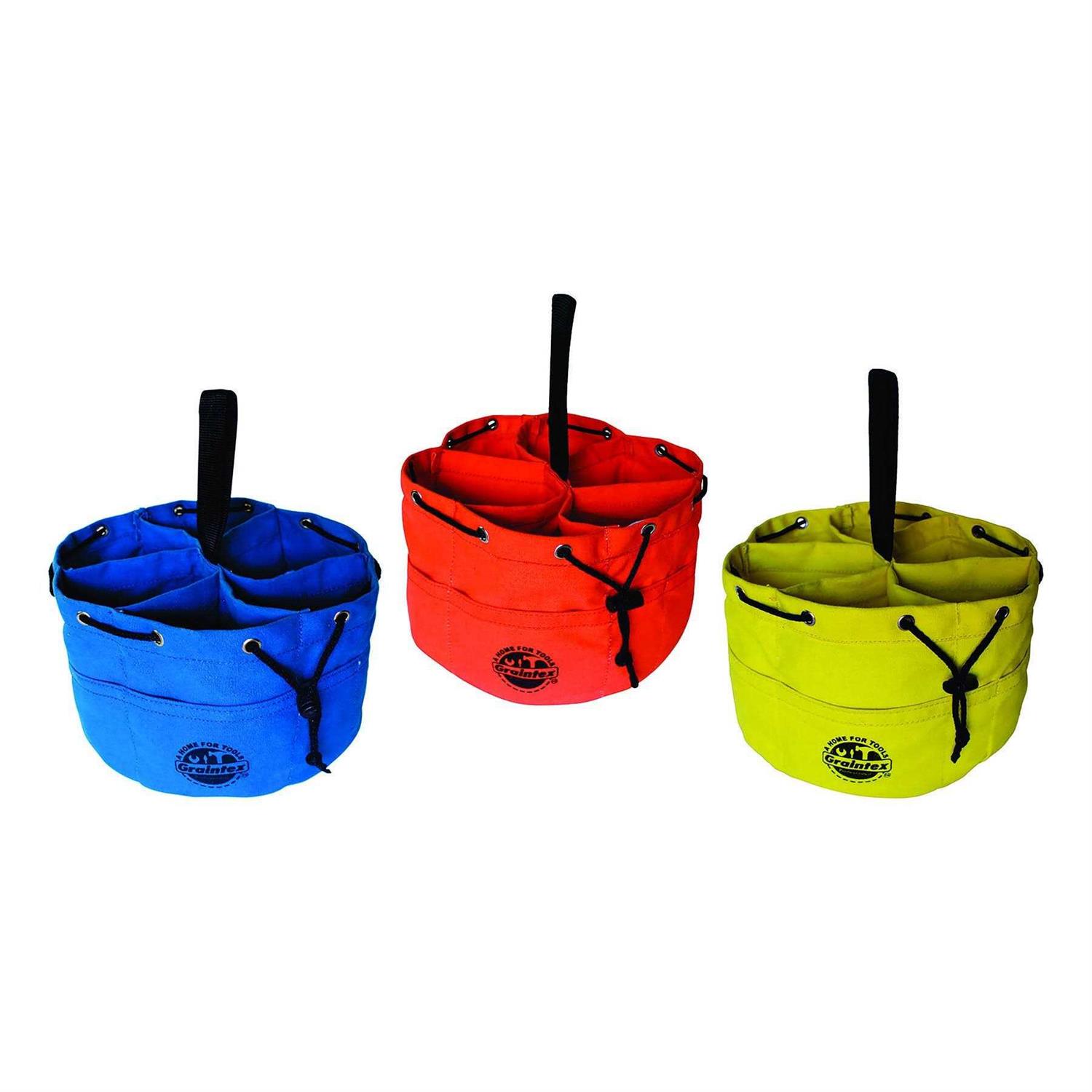 Graintex 10 in. 18-Pockets Grab Tool Bags with Drawstring Closure Set of 3 - Cheap Fitting