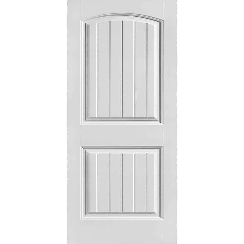 Masonite 80 in. Cheyenne Smooth 2-Panel Camber Top Plank Hollow Core Primed Composite Interior Door Slab - Cheap Fitting