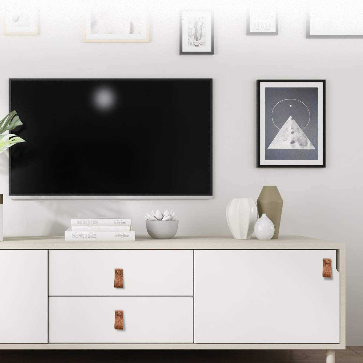 Hiili & Kaala Leather Dresser Knobs 12 Pack Upgrade The Look of Furniture - Cheap Fitting