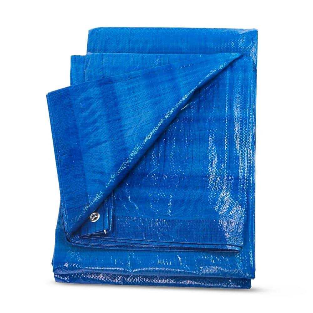Stark Blue Multi-Purpose All-Weather Proof Poly Tarpaulin Tent Cover Tarp - Cheap Fitting