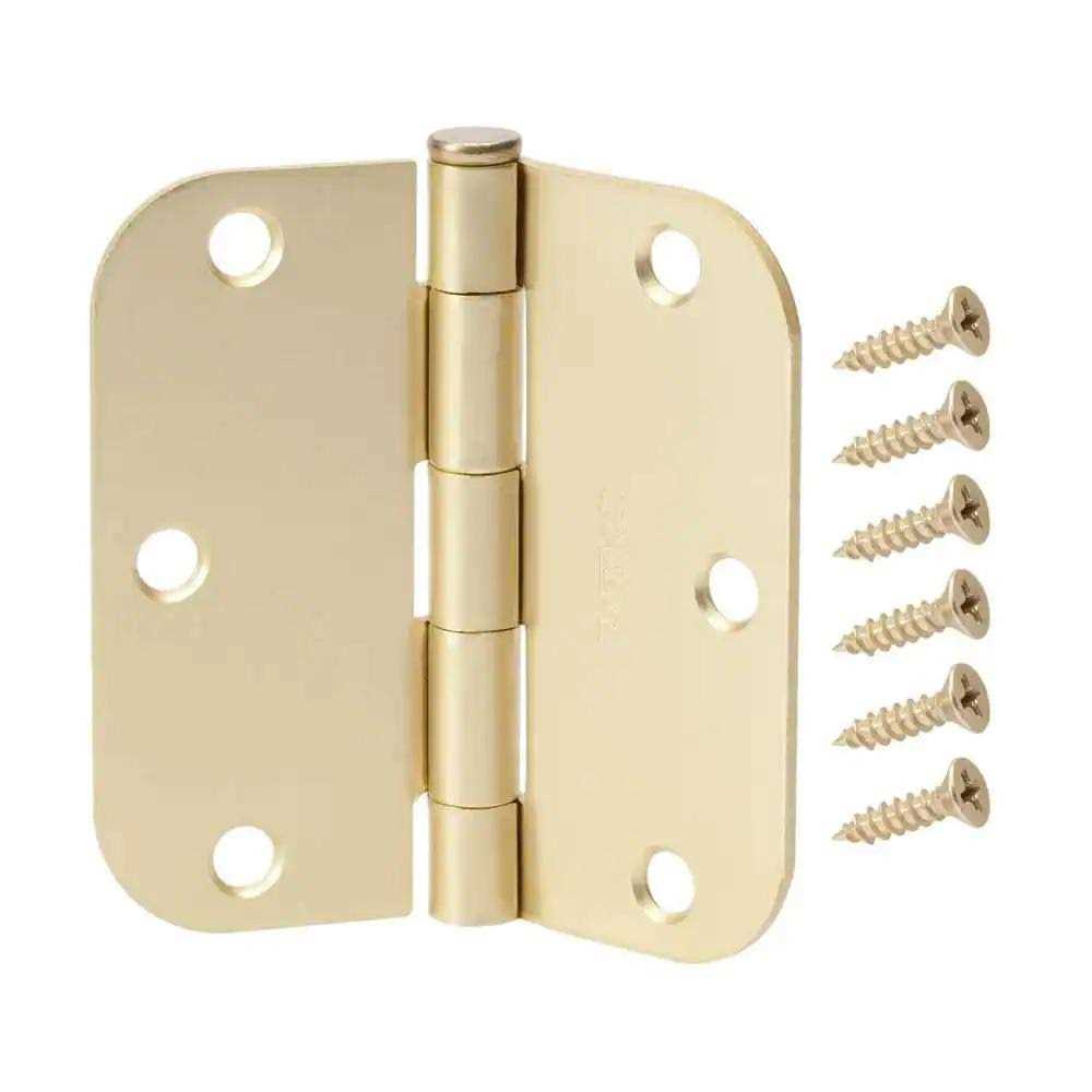 Everbilt 3-1/2 in. x 5/8 in. Radius Satin Door Hinge Value Pack - Cheap Fitting