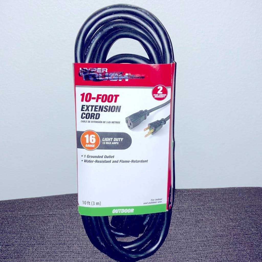 Hyper Tough 16awg 3 Prong Outdoor Single Outlet Extension Cord - Cheap Fitting
