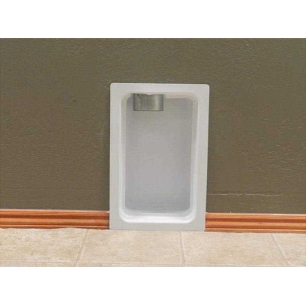 Dryer Vent Box Metal White with Trim Ring for 2×4 Wall - Cheap Fitting