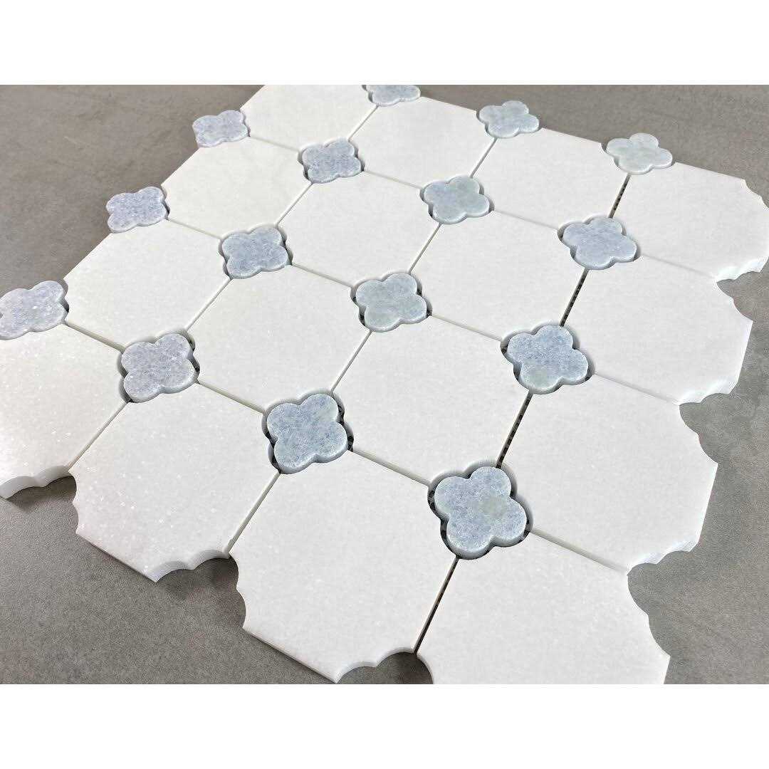 Marble Octagon and DOT Moasic Floor Use Wall Tile ES Stone - Cheap Fitting