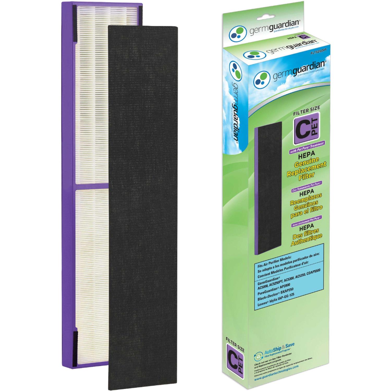 GermGuardian FLT5250PT True HEPA GENUINE Replacement Filter C Pet - Cheap Fitting