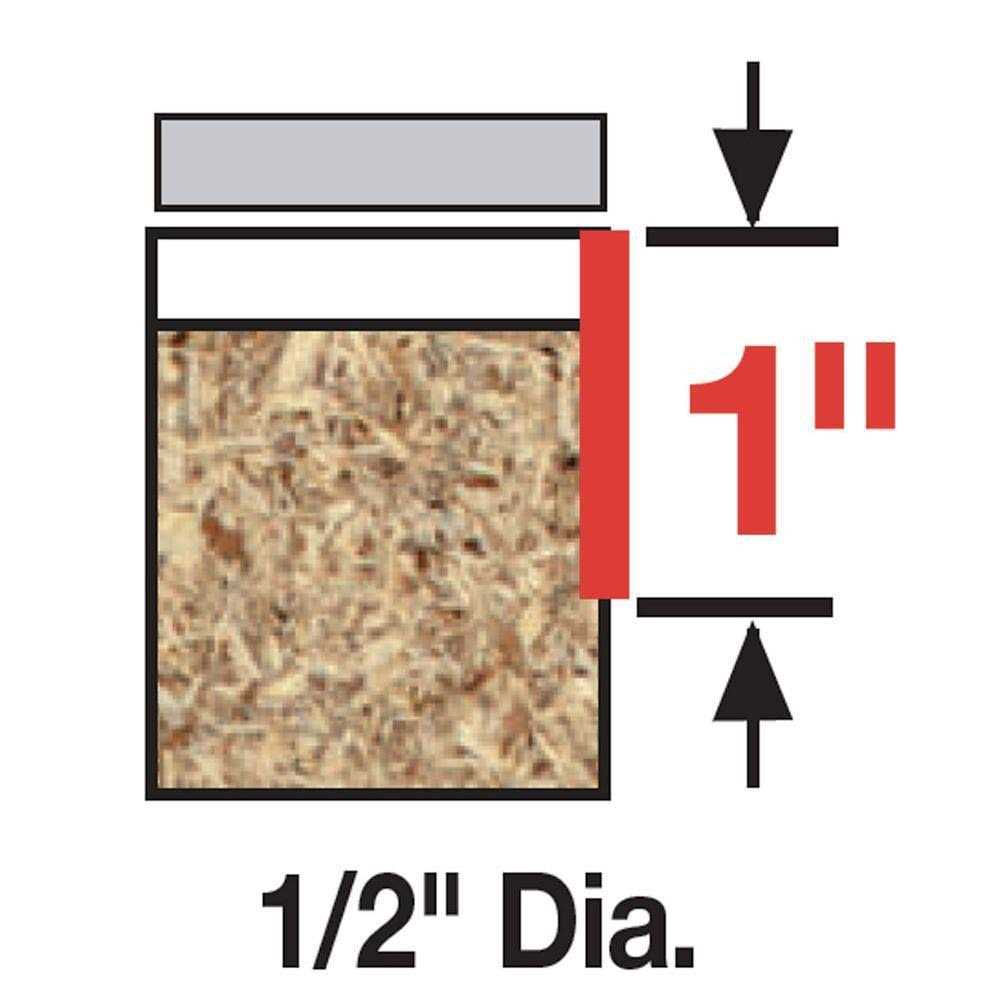 Diablo 1/2 in. D X 2-5/8 in. L Carbide Top Bearing Flush Trim Router Bit - Cheap Fitting