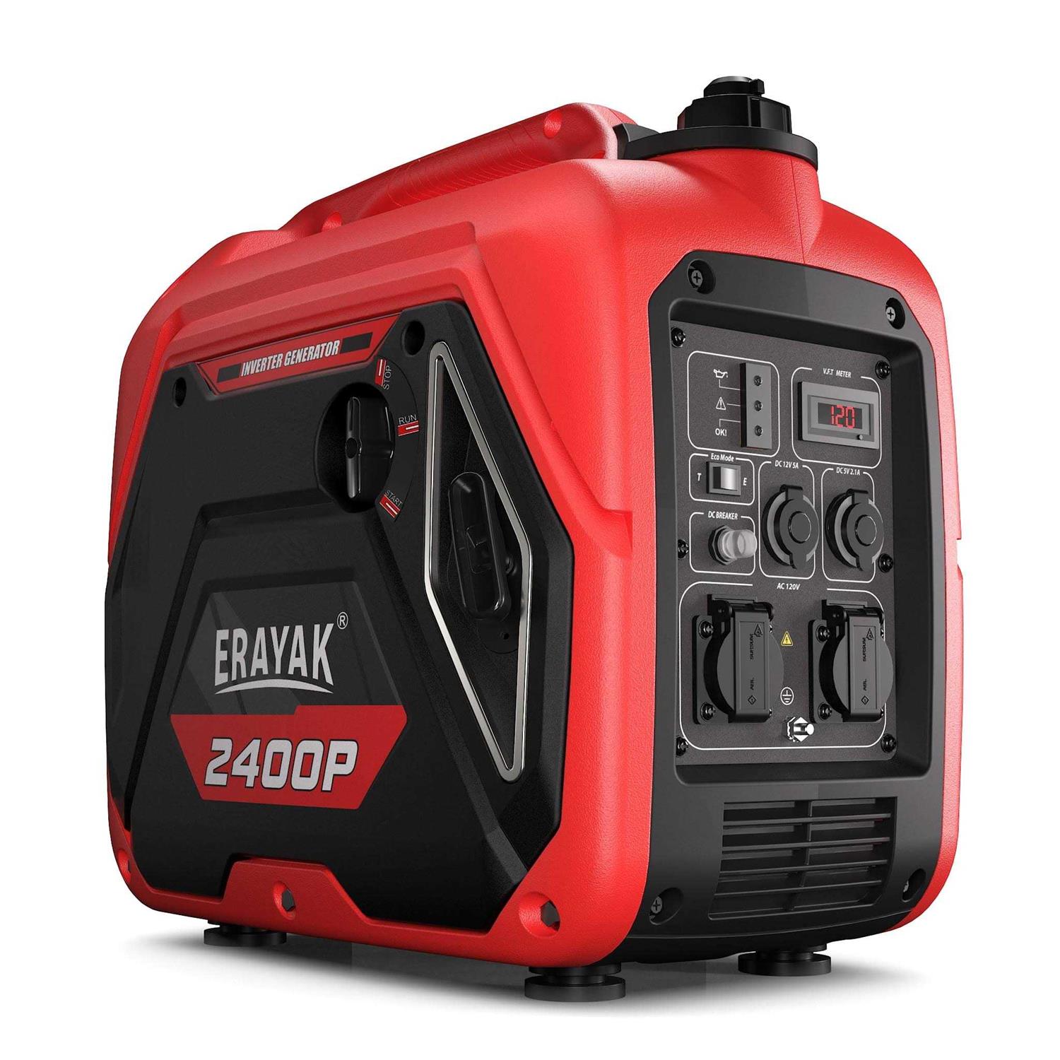 Erayak 2400W Portable Inverter Generator for Home Use Super Quiet Small Generator for Camping Outdoor Emergency Power Backup - Cheap Fitting