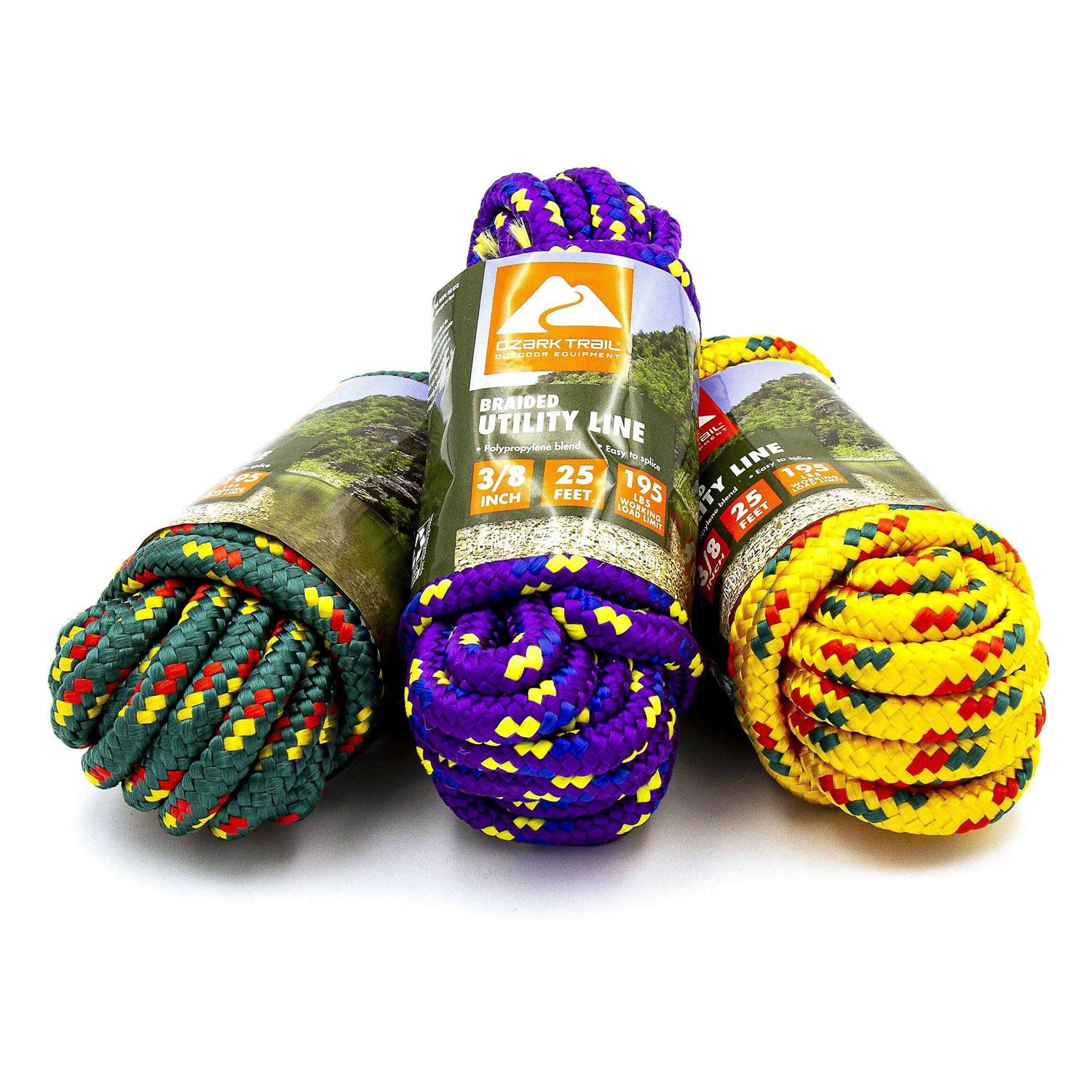 Ozark Trail Polypropylene Marine & Boating Braided Utility Line Rope - Cheap Fitting