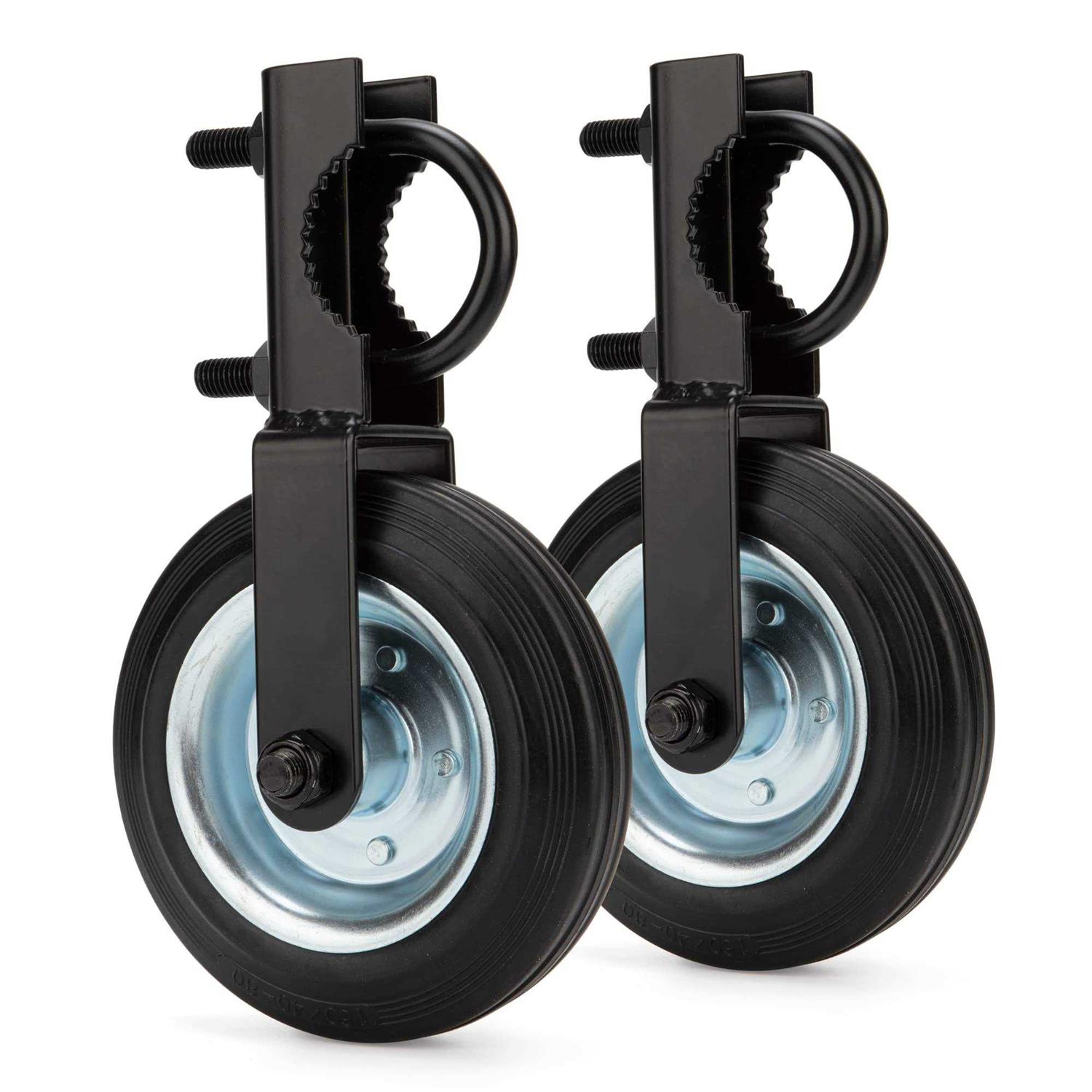 SANKINS Gate Helper Wheel for Supporting Metal Swing Gates with 1-5/8 Thru 2 Gate Frames - Cheap Fitting