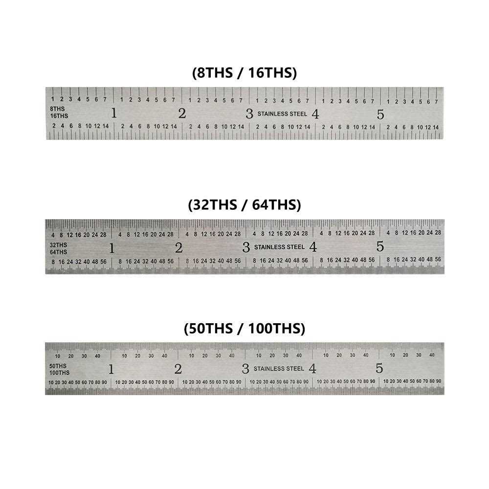 Big Horn 19590 6-Inch Precision 4R Rigid Stainless-Steel Ruler - Cheap Fitting