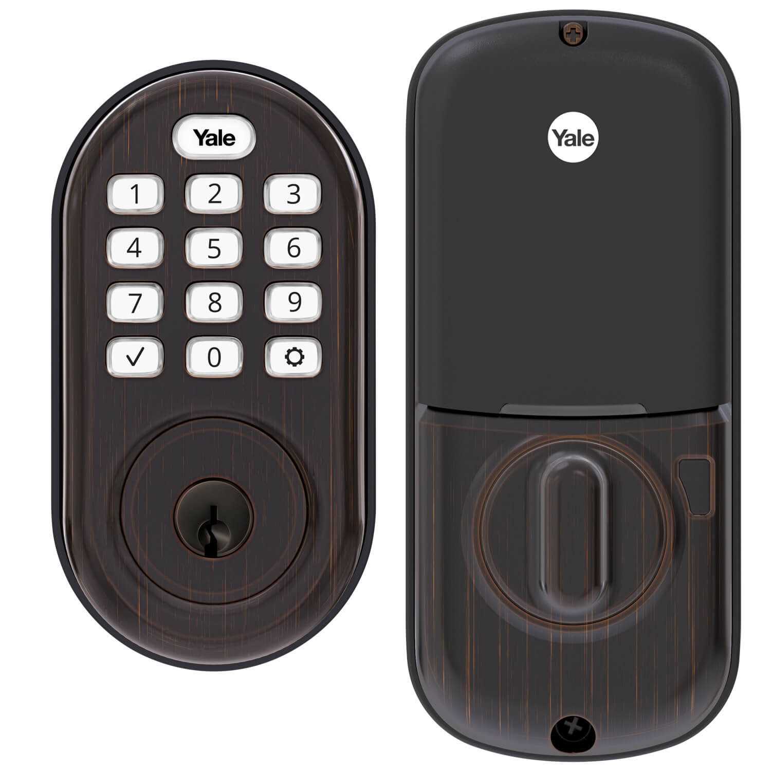 Yale Z-Wave Push Button Deadbolt YRD216ZW210BP - Cheap Fitting
