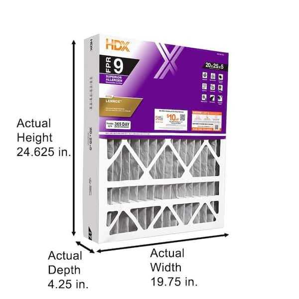 HDX 20 in. x 25 in. x Replacement Pleated Air Filter FPR 9 - Cheap Fitting