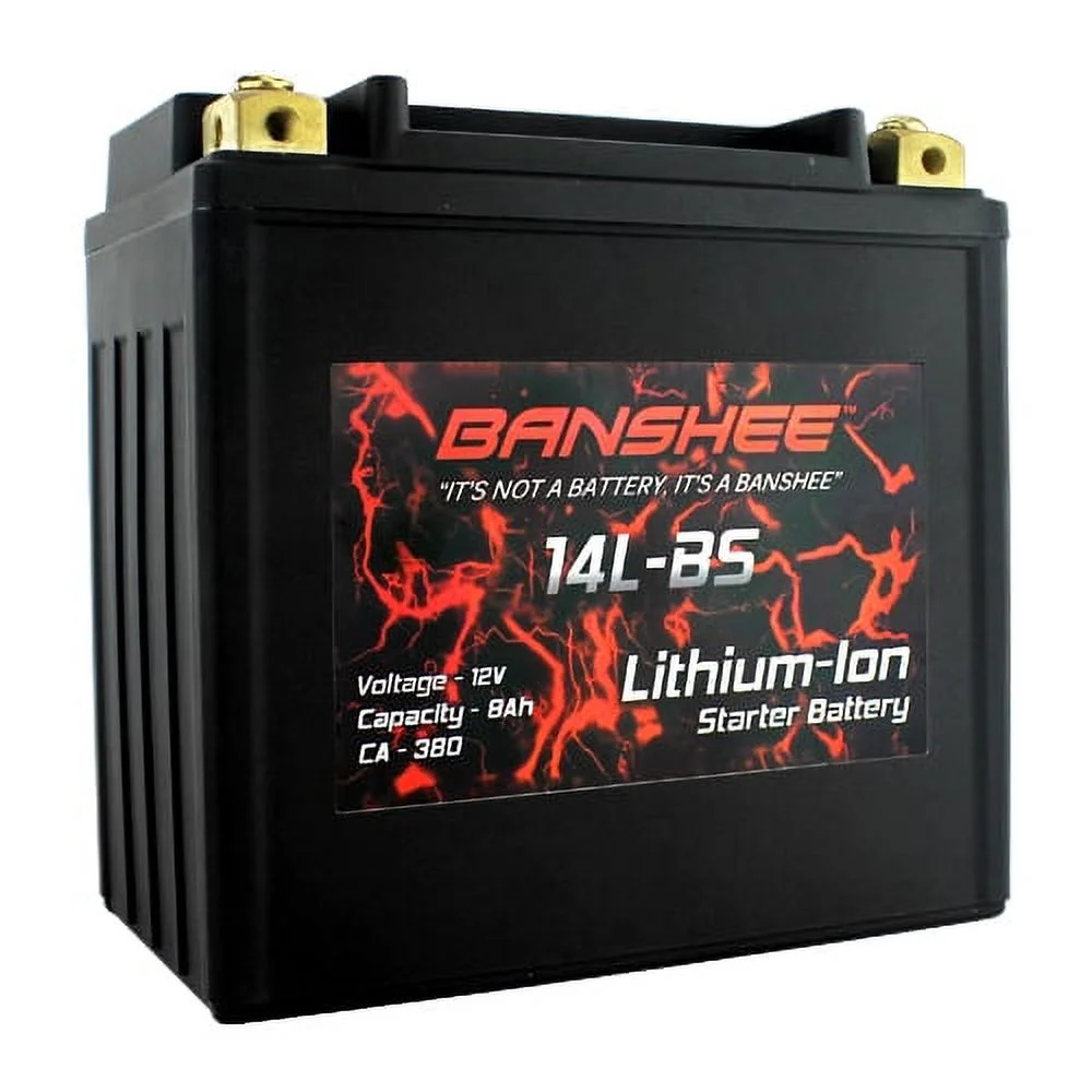 Banshee Lithium LiFePO4 Battery Replaces Yuasa YTX14L-BS Lightweight Motorsport Motorcycle - Cheap Fitting