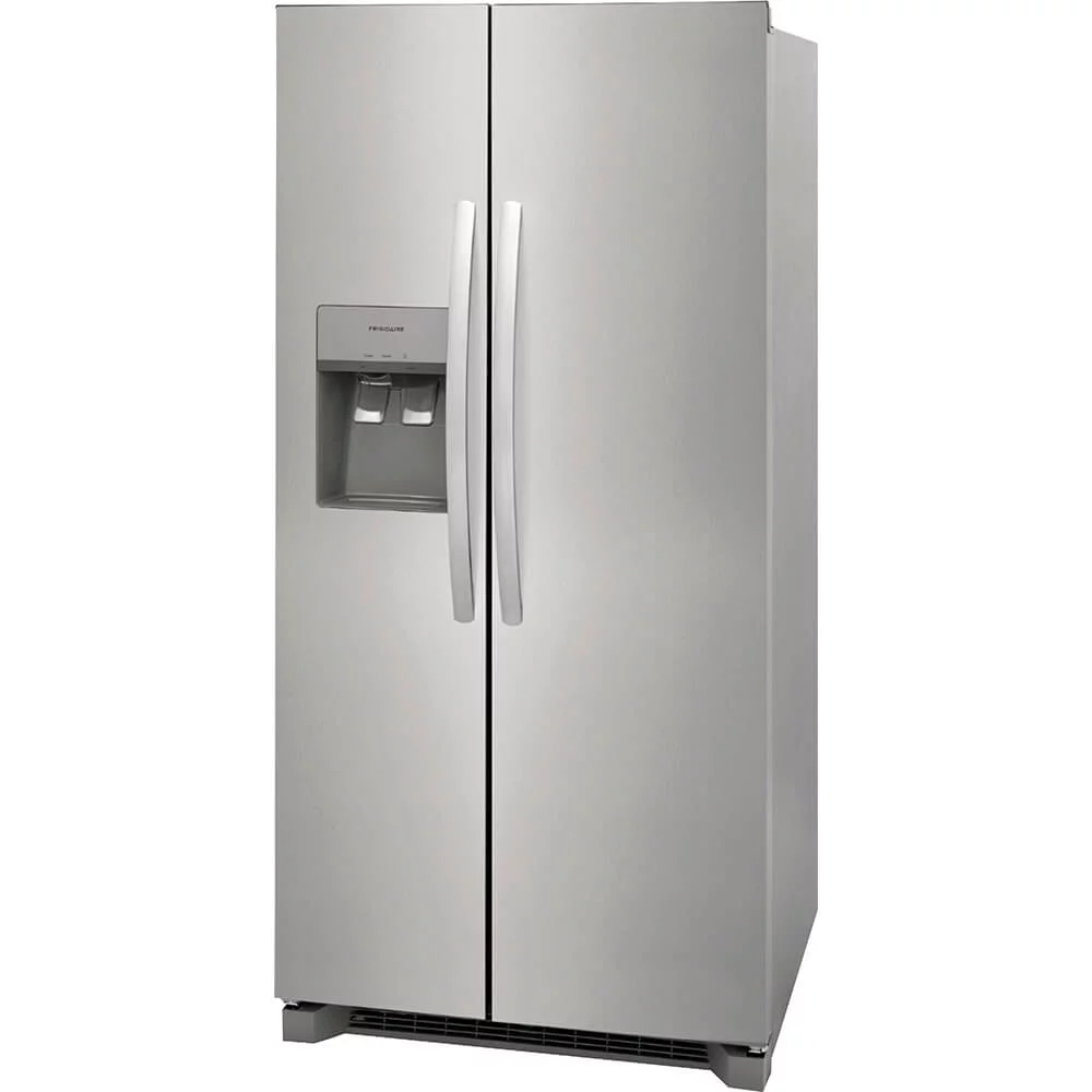 Frigidaire FRSS2323AS 22.3 cu. ft. 33'' Standard Depth Side by Side Refrigerator. Keeps Food Fresh & Reduce Freezer Burn Top to Bottom with EvenTemp. ENERGY STAR Certified. - Cheap Fitting