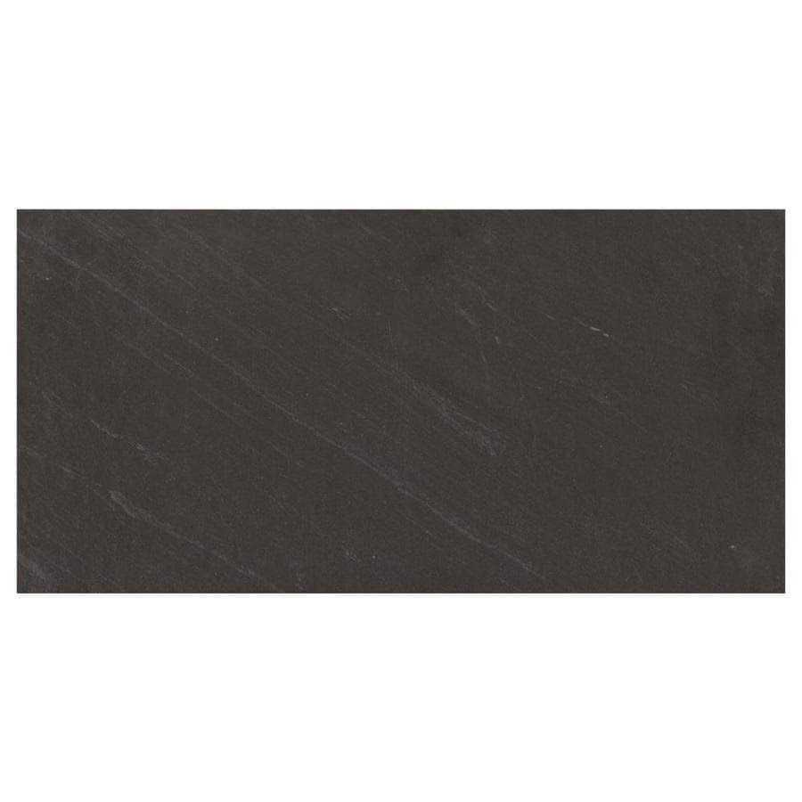 American Olean Carbon Mist Slate 12-in x 24-in Glazed Porcelain Stone Look Floor and Wall Tile CM151224HC1PK - Cheap Fitting