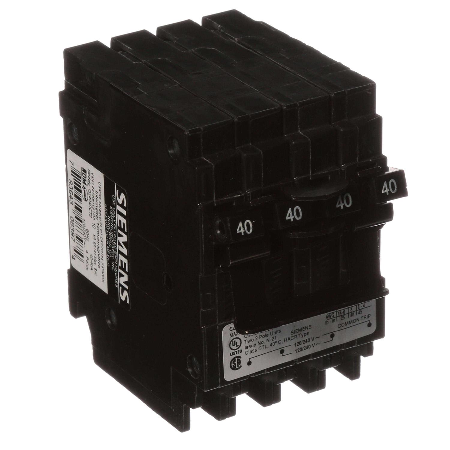 Siemens Q24040CT2 2 Pole Circuit Breaker - Cheap Fitting
