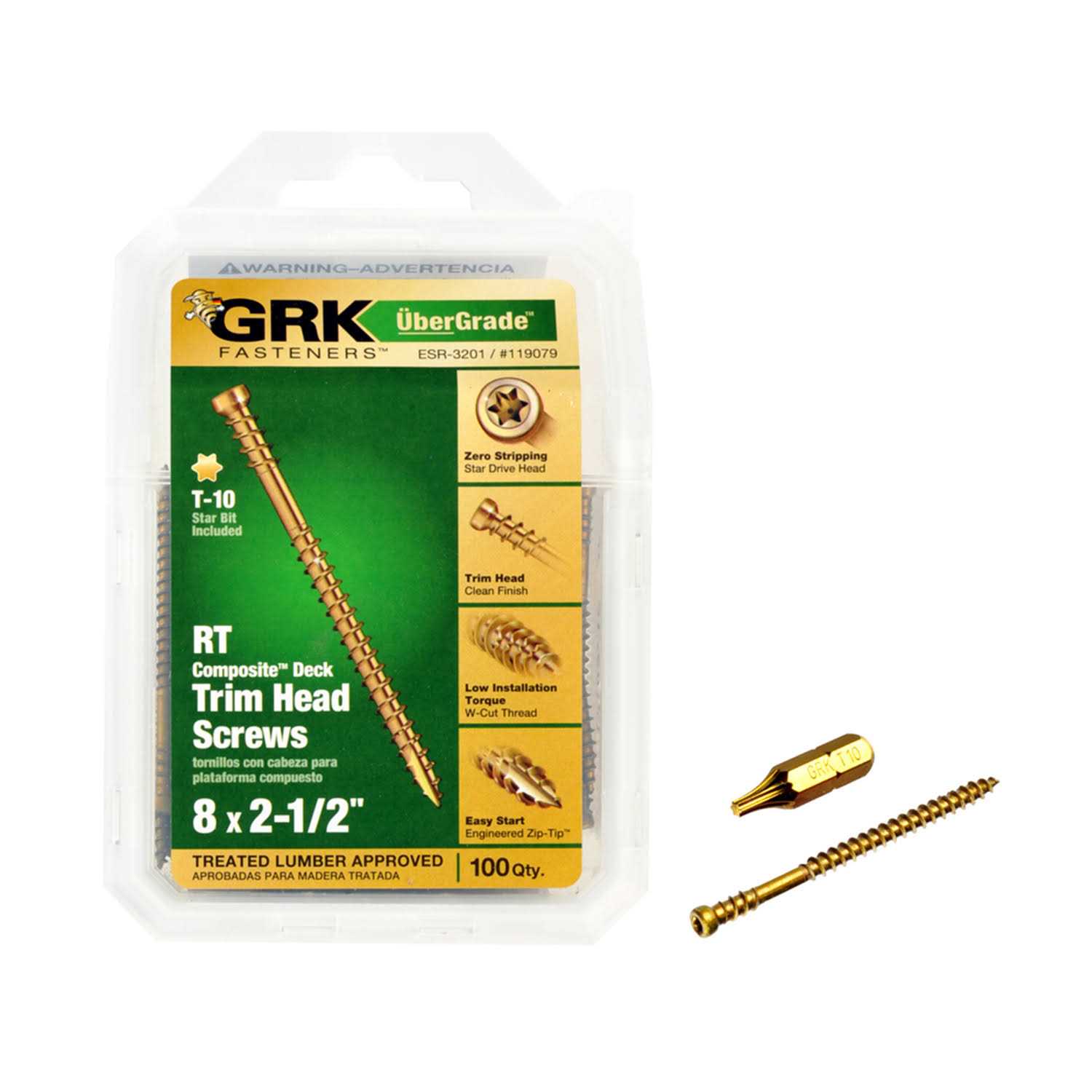 GRK Fasteners Screws Trim Head 119079 - Cheap Fitting