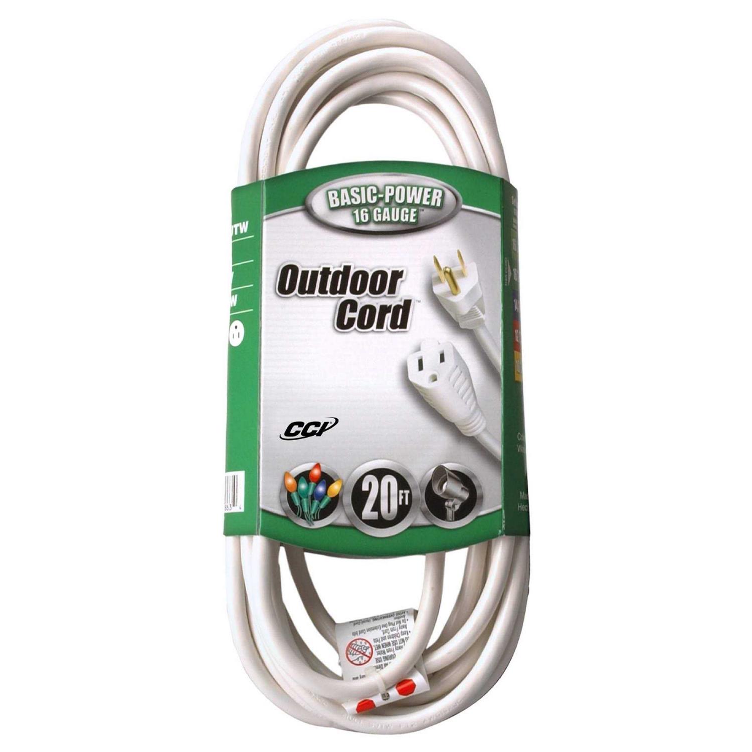 Southwire 20 ft. 16/3 SJTW Outdoor Light-Duty Extension Cord - Cheap Fitting