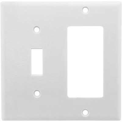 Hubbell P1326W Wallplate, 2-Gang 1) Decor 1) Blank, White - Cheap Fitting