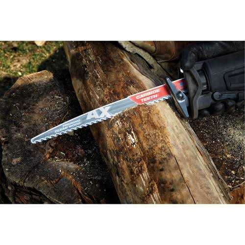 Milwaukee 12 in. 3 TPI AX Carbide Pruning SAWZALL Blade 48-00-5233 - Cheap Fitting