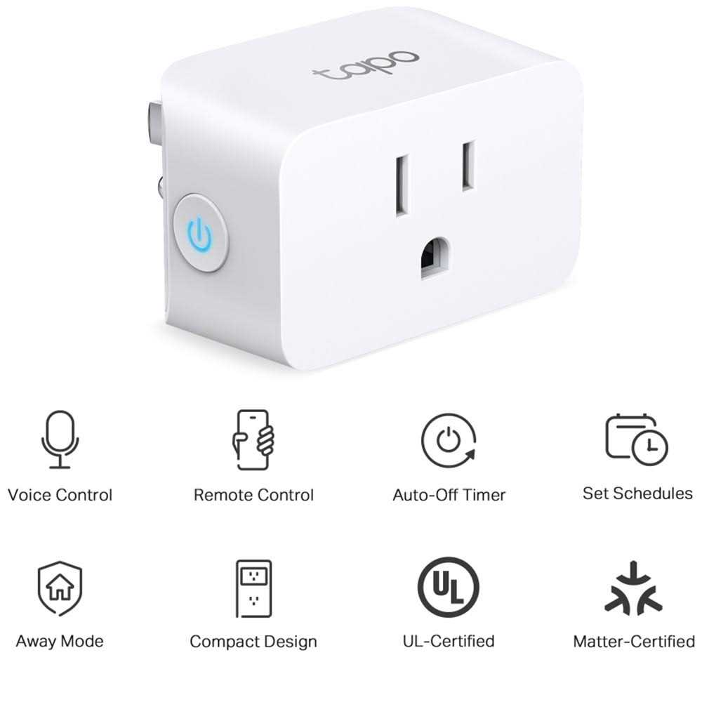 TP-Link Tapo Smart Wi-Fi Plug Mini with Matter - Cheap Fitting
