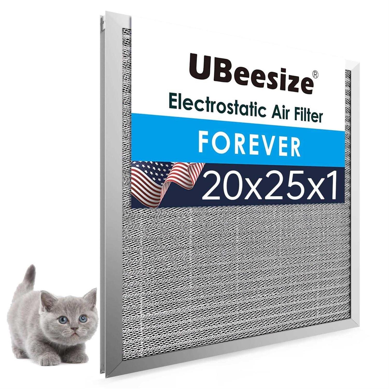 UBeesize Reusable Electrostatic Air Filter HVAC AC Furnace Filter,MERV 8,Washable - Cheap Fitting