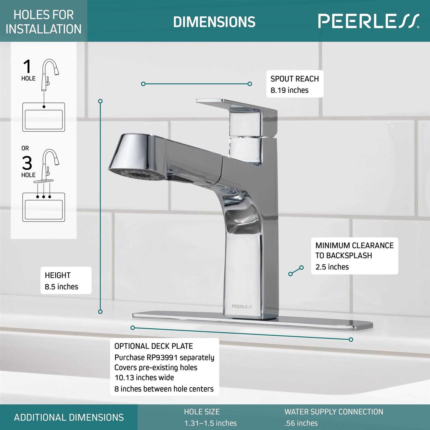 Peerless Xander Single Handle Pull-Out Kitchen Faucet - Cheap Fitting