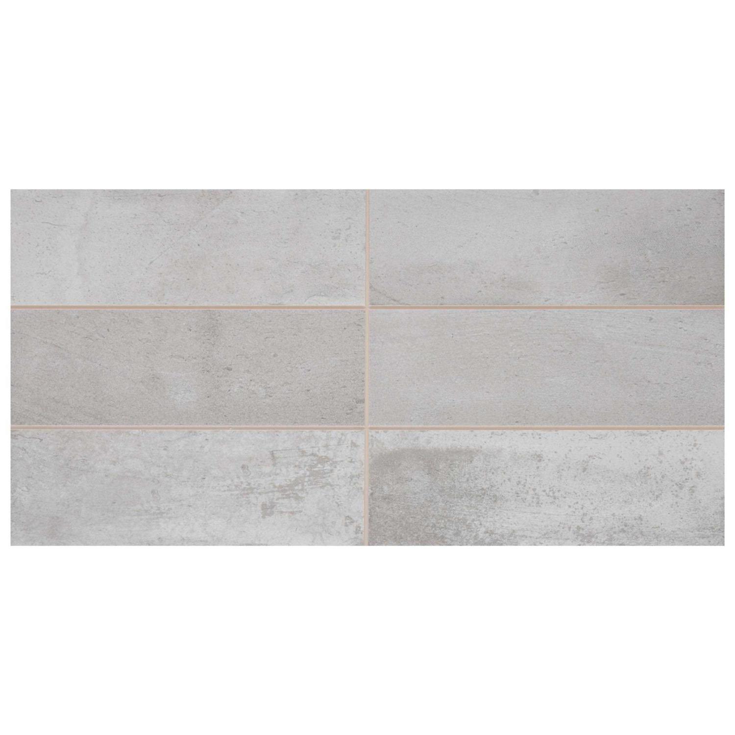 Merola Tile Mud Silver 7-7/8 in. x 15-3/4 in. Ceramic Wall Tile - Cheap Fitting