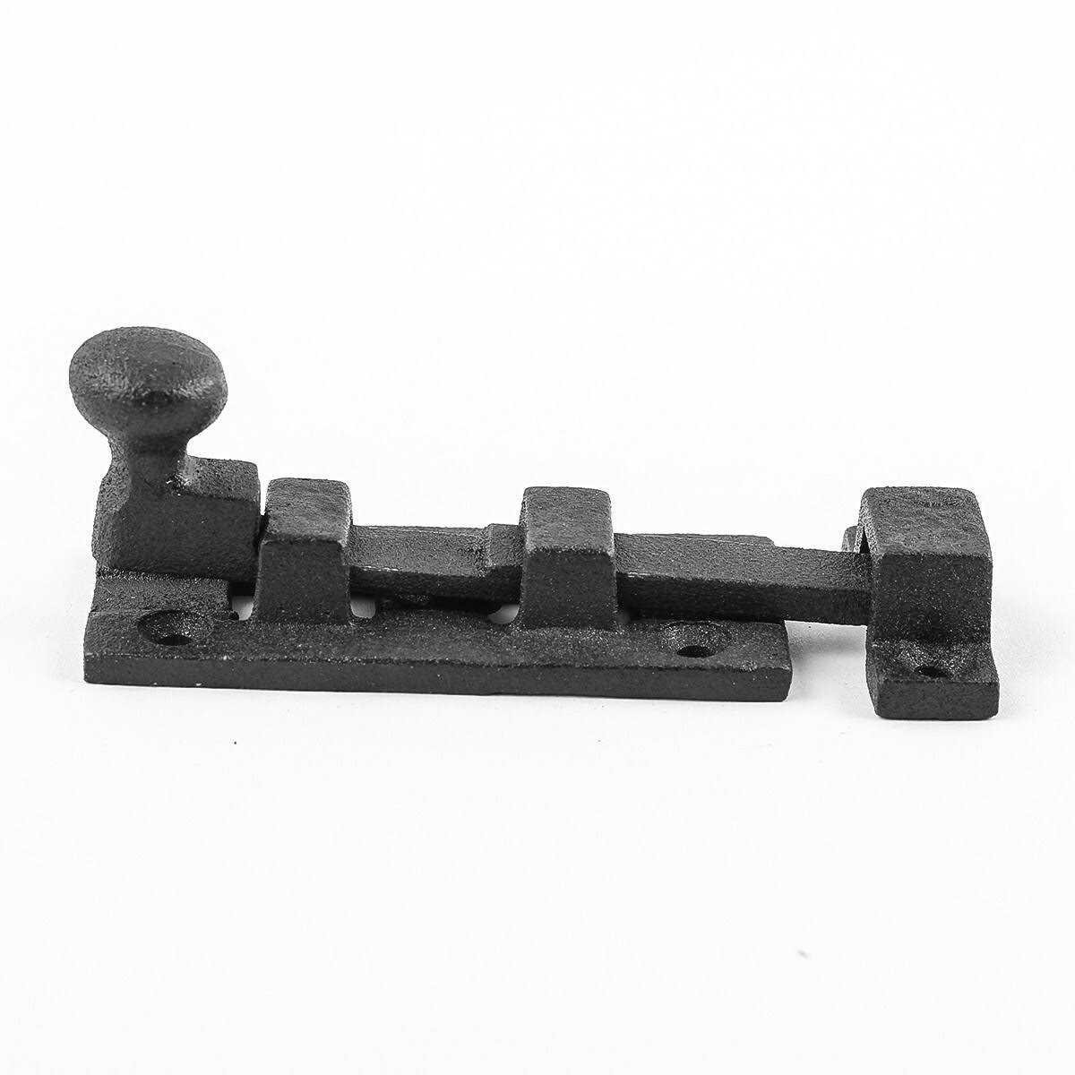 Black Wrought Iron Slide Bolt 3.5 Wide Rustproof Finish Renovators Supply - Cheap Fitting